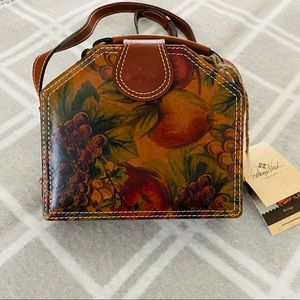 Patricia Nash Box Floral Leather Crossbody Purse